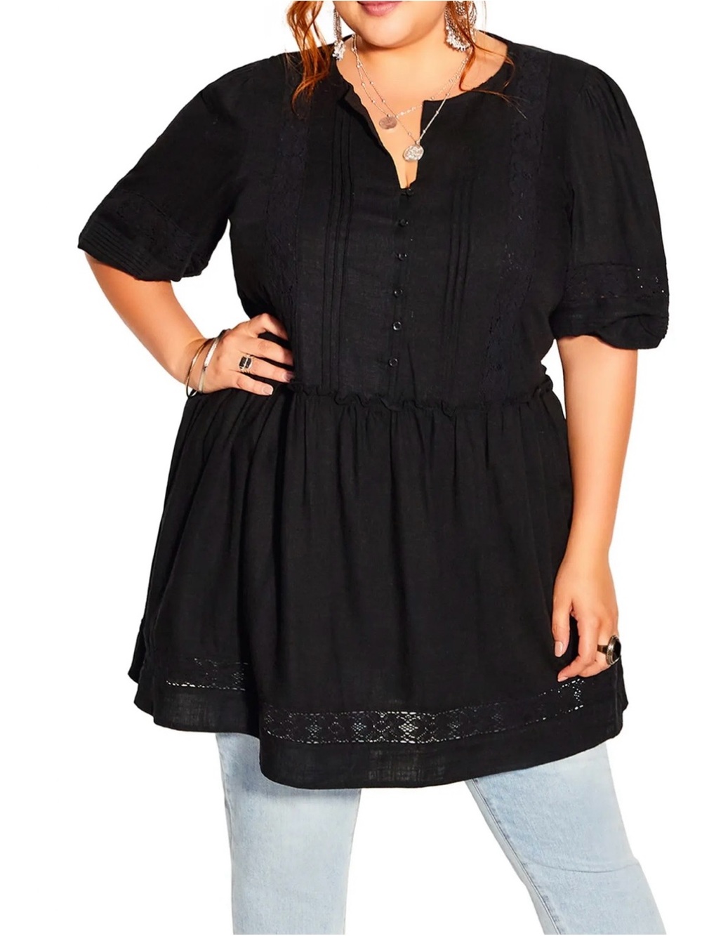 Plus Size City Chic Sunset Spirit Tunic. Sz XXL